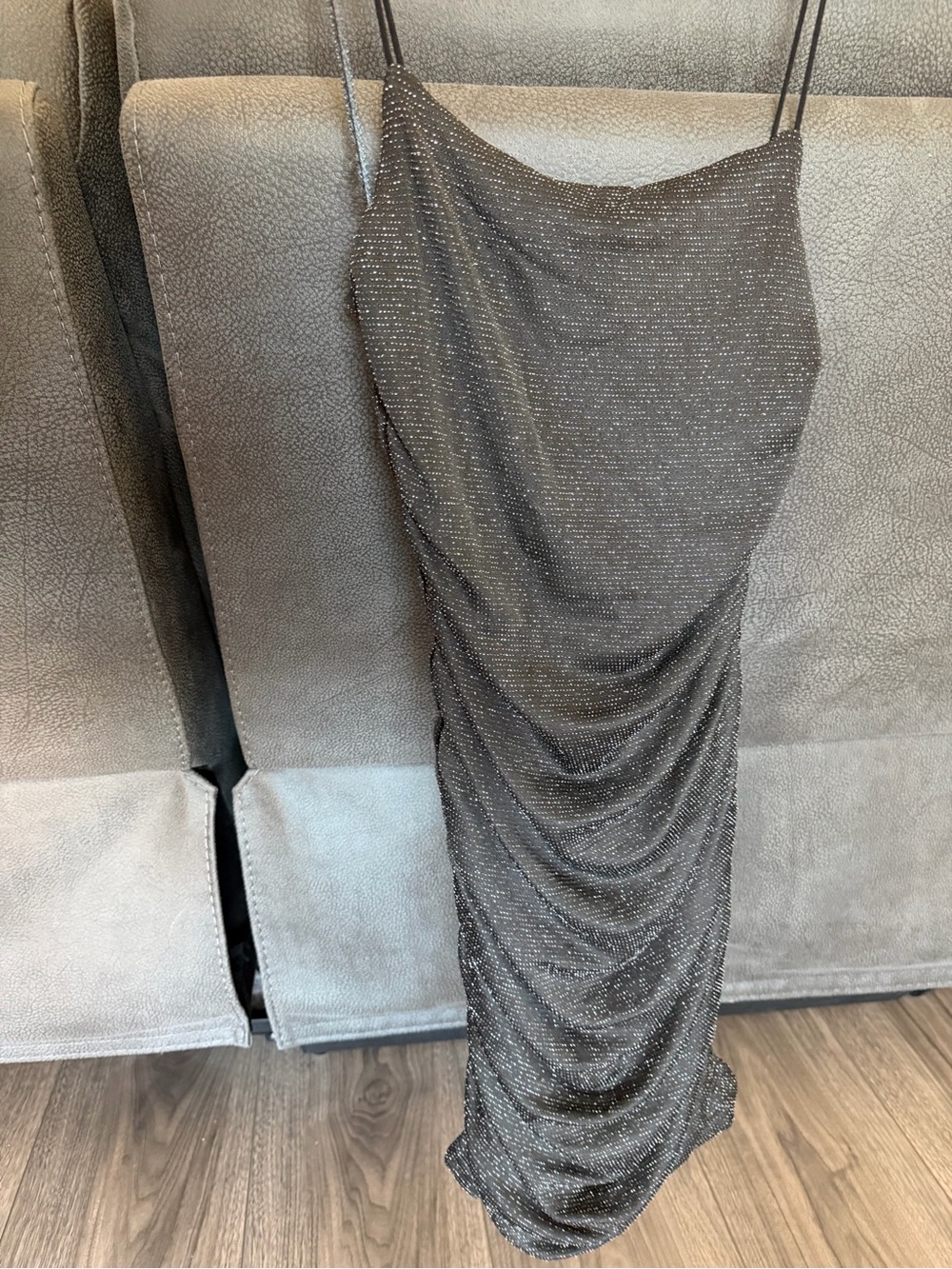 Princess Polly Black Metallic Sparkle Dress